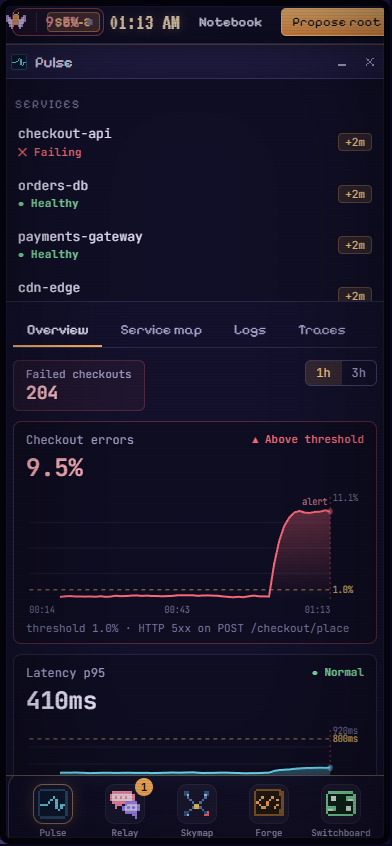 Pulse in the game, checkout-api failing
